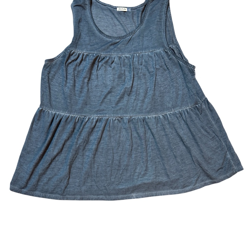 Yarn & Sea Denim Blue Sleeveless Tank Top